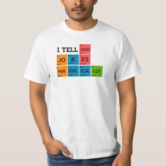 Camiseta Digo às piadas pais periodicamente, presente de di (Frente)