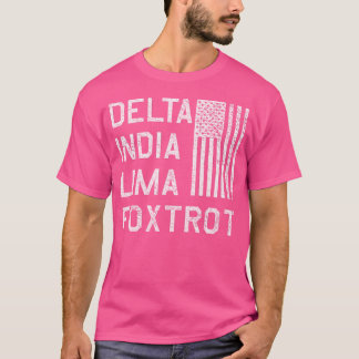 Camiseta Dilf Delta India Lima Foxtrot USA Flag American Pa