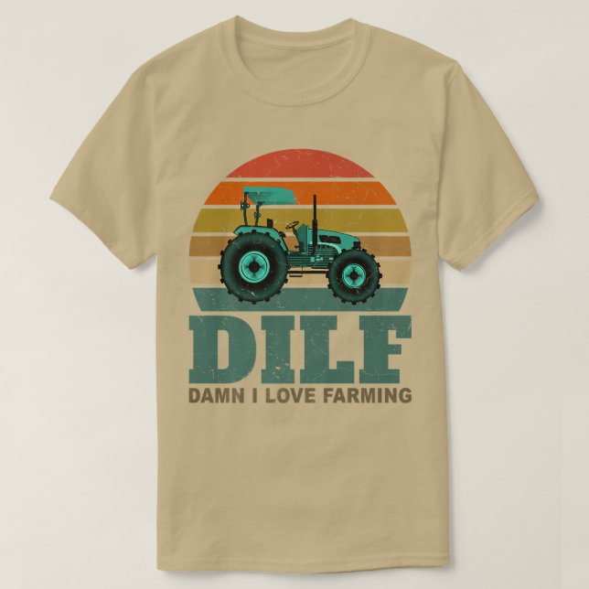 Camiseta DILFDman I Love Farming Funny Farmer Farming Retro (Frente do Design)