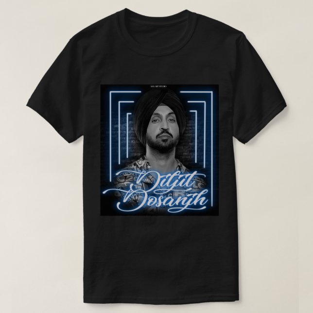Camiseta Diljit Dosanjh trabalho de arte (Frente do Design)