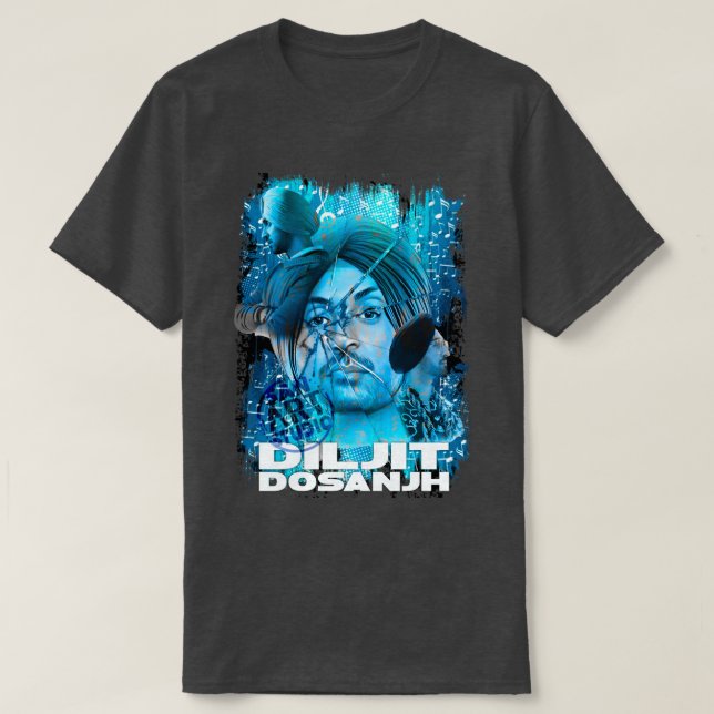 Camiseta Diljit Dosanjh trabalho de arte 4 (Frente do Design)