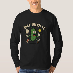 Camiseta Dill com ele - Pickle Playing Pickleball - P engra