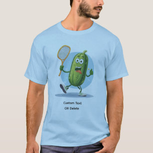 Camiseta Dill Engraçado Jogando Pickleball Texto Personaliz