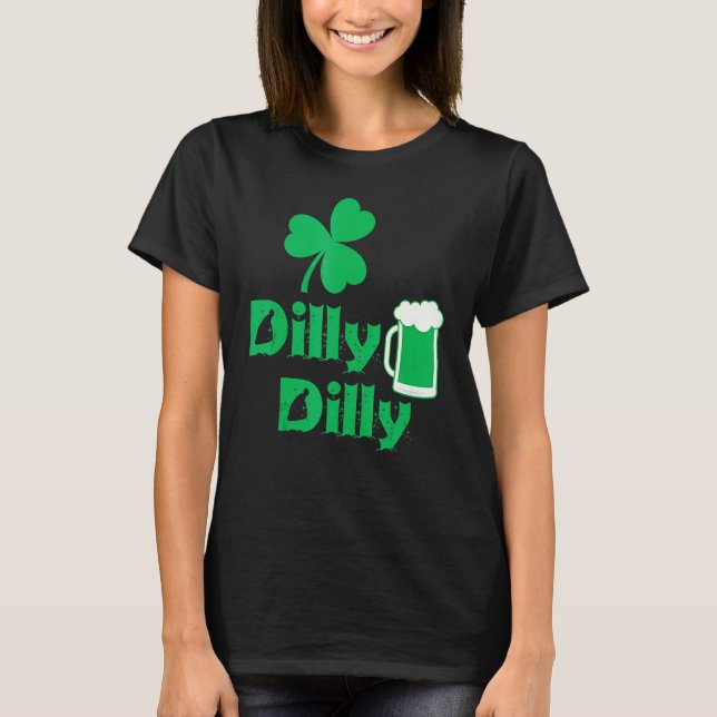 Camiseta Dilly Clover Leaf Lucky Irish St Patrick's Day Bee (Frente)