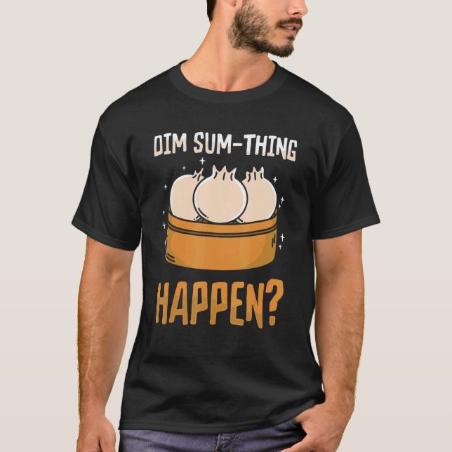 Camiseta Dim Resume Cozinhar Asiático Foodie Comida Pun Chi (Frente)