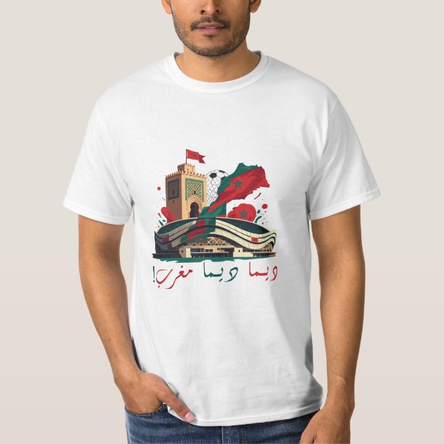 Camiseta "Dima Dima Maghrib" - Fierté Marocaine (Frente)
