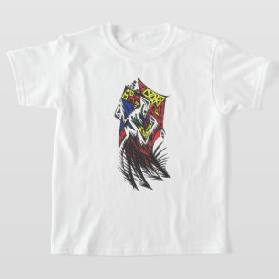 Camiseta Dimensões Coloridas Arte Tribal Abstrata de Tatuag