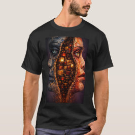 Camiseta Dimensões Fracturadas – Face Dupla Abstrata Surrea