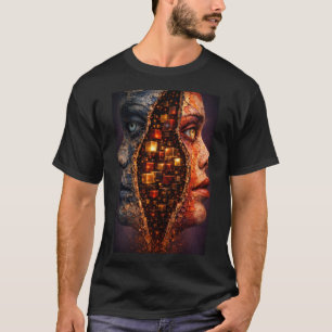 Camiseta Dimensões Fracturadas – Face Dupla Abstrata Surrea