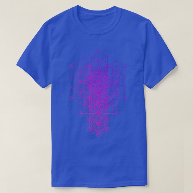Camiseta Dimensões Sagradas da Geometria da Flor (Frente do Design)