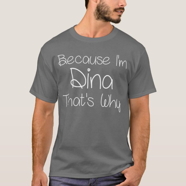 Camiseta DINA Presente Personalizado de Aniversário Diverti (Frente)