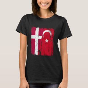 Camiseta Dinamarca Bandeira Meia Turquia Turquia Dinamarquê