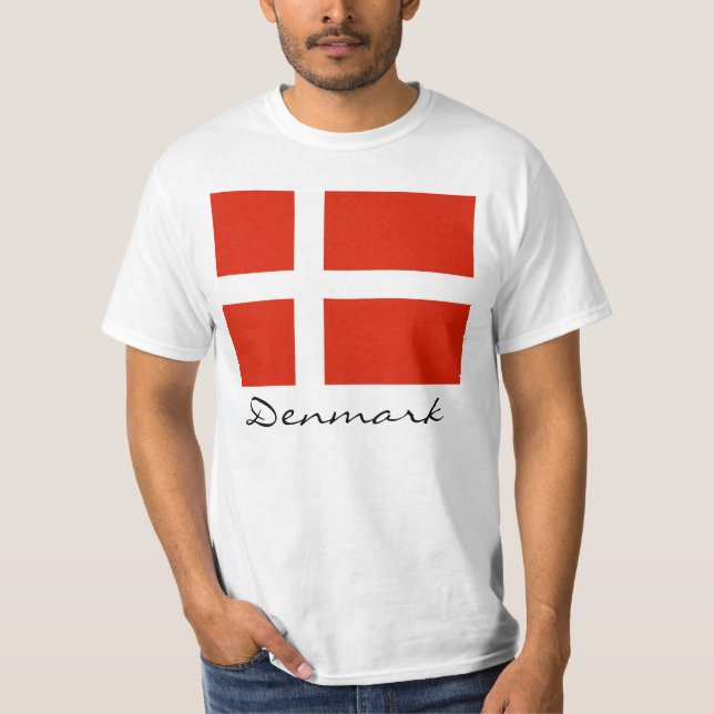 Camiseta Dinamarca com Dannebrog (Frente)
