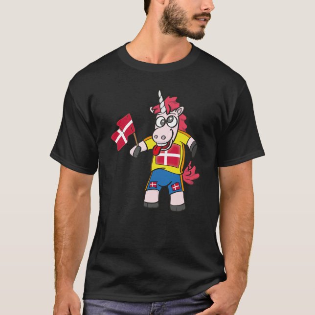 Camiseta Dinamarca Crazy Unicorn (Frente)