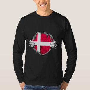 Camiseta Dinamarca Danes Chest Danish Pride Danmark Roots