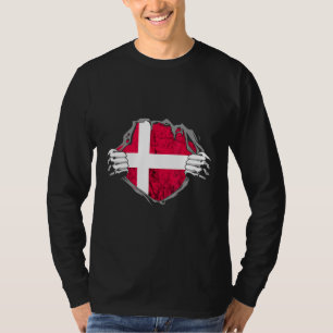 Camiseta Dinamarca Danes Chest Danish Pride Danmark Roots