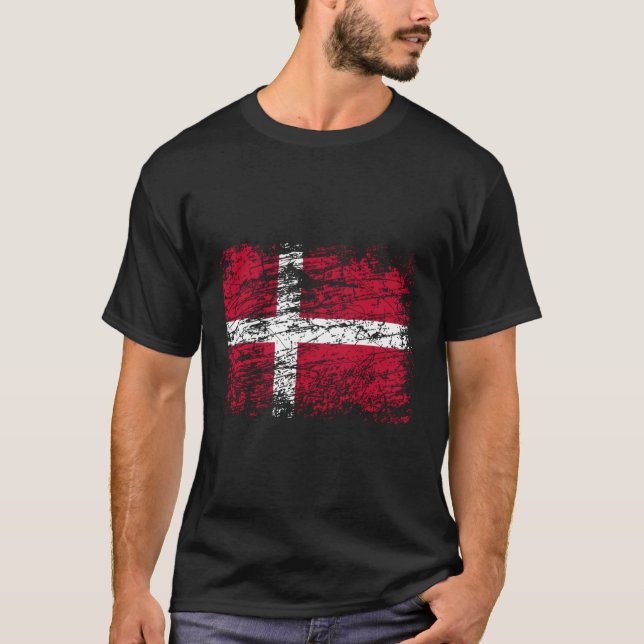 Camiseta Dinamarca Dinamarca Bandeira Dansk Danmark Copenha (Frente)