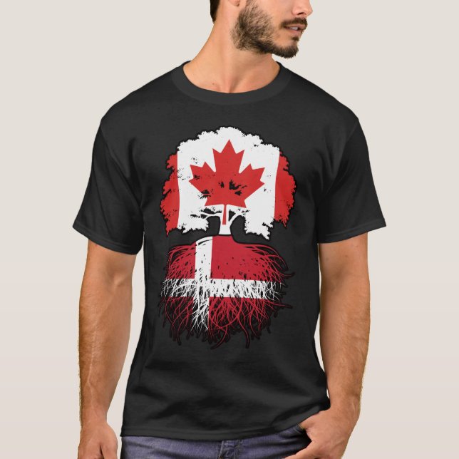 Camiseta Dinamarca Dinamarca Canadá Canadá Canadá, Bandeira (Frente)