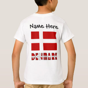 Camiseta Dinamarca e Bandeira Dinamarquesa Personalizados 