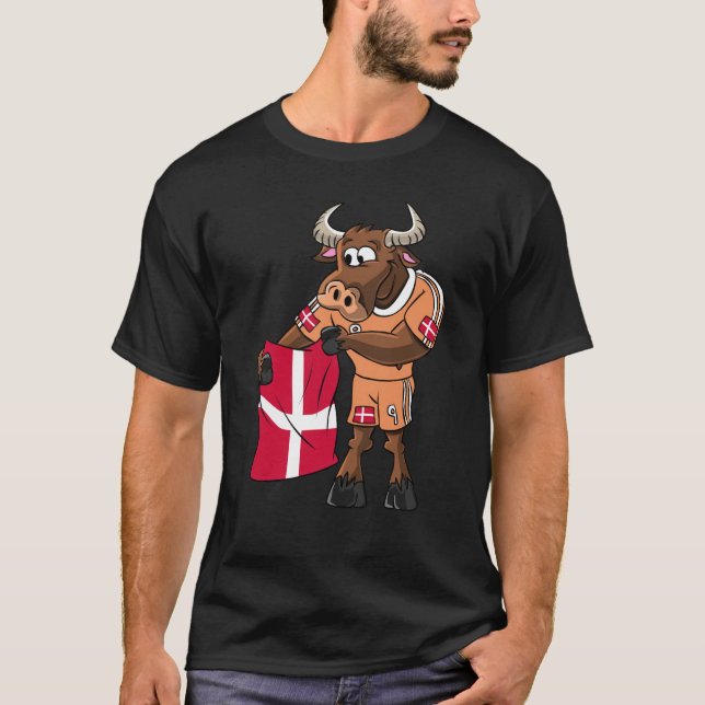 Camiseta Dinamarca Fã Touro (Frente)