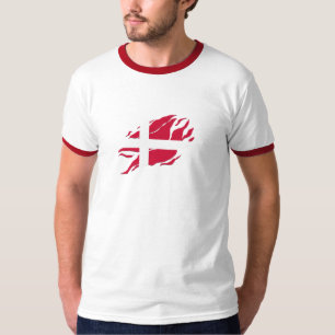 Camiseta Dinamarca Flag Dentro Me, escandinávia Claw Mark