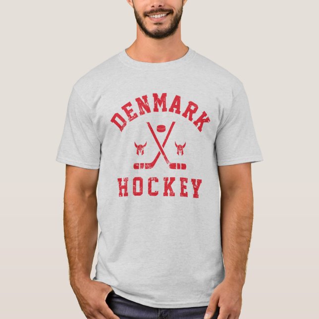 Camiseta Dinamarca Hockey com gelo (Frente)