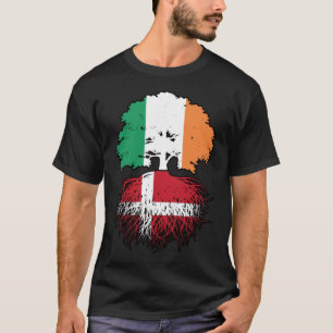 Camiseta Dinamarca Irish Ireland Tree Roots Flag