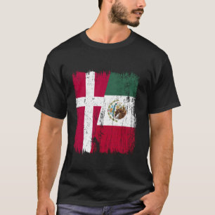 Camiseta Dinamarca México Bandeira Meia Herança Dinamarques