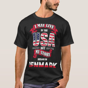 Camiseta Dinamarca Native Polônia Polonês I May Live In USA