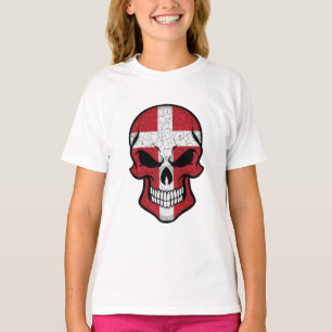 Camiseta Dinamarca Sinalizador do crânio sorridente