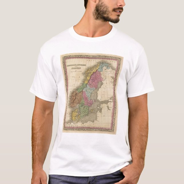 Camiseta Dinamarca, suecia, Noruega (Frente)