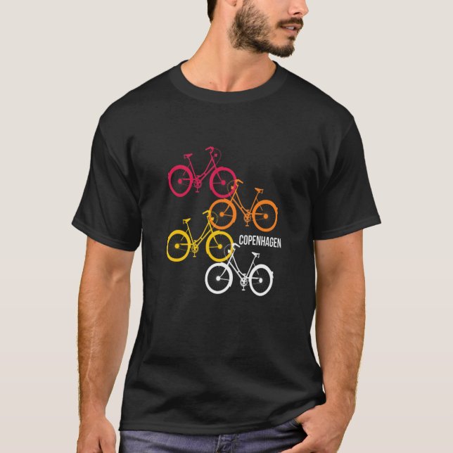 Camiseta Dinamarca Viagem Copenhagen Bike Souvenir (Frente)