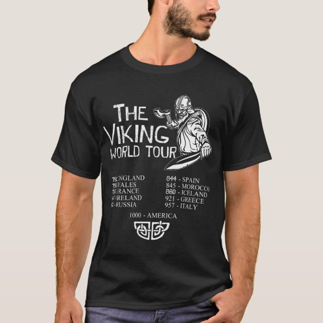Camiseta dinamarquês - A EXCURSÃO do MUNDO de VIKING (Frente)