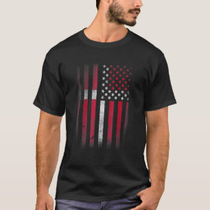 Camiseta Dinamarquês American Flag Denmark usa Danmark Amer