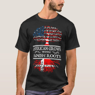 Camiseta dinamarquês - americano crescido com raizes