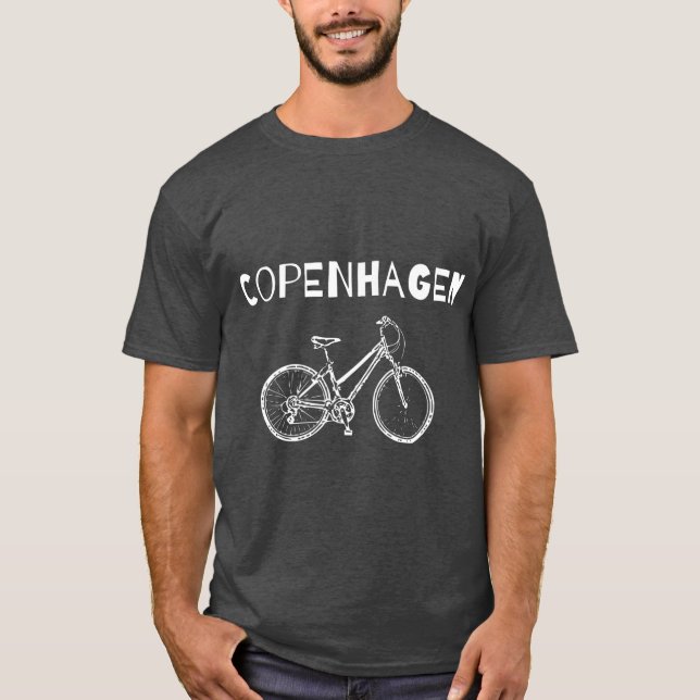 Camiseta Dinamarquês Fez Copenhagen Bike design Premium (Frente)