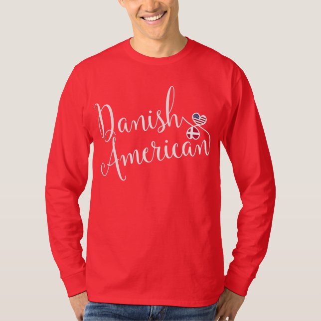 Camiseta Dinamarquesa Americana Entwinted Hearts,  (Frente)