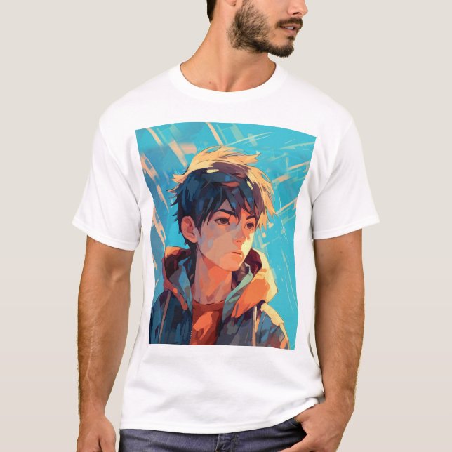 Camiseta Dinâmico Anime Power: Jovem (Frente)