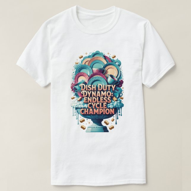 Camiseta Dinamômetro de Serviço de Louça, Campeã d (Frente do Design)