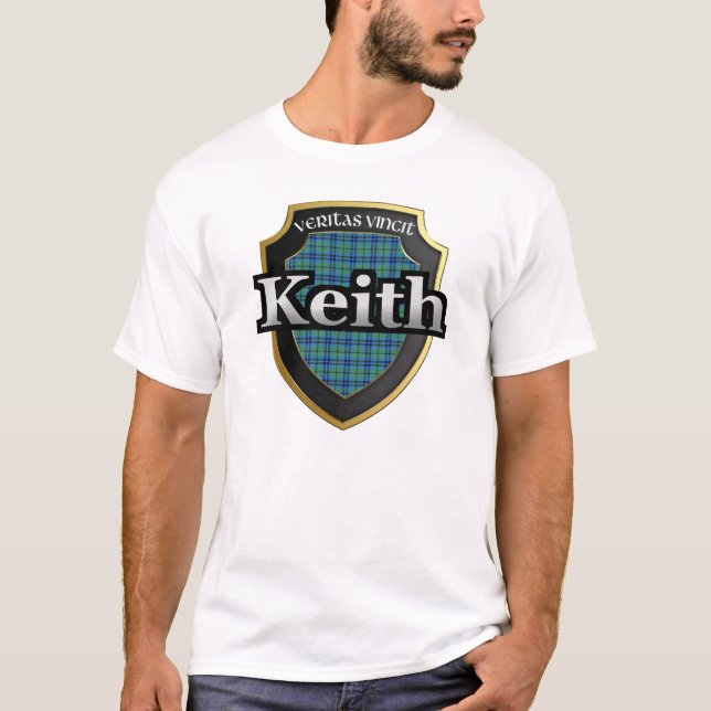 Camiseta Dinastia do Tartan de Keith Scotland do clã (Frente)