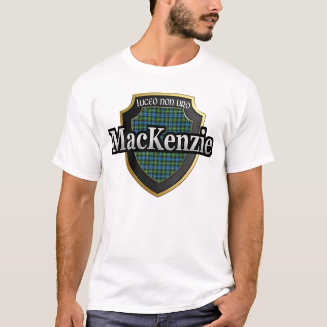 Camiseta Dinastia do Tartan de MacKenzie Scotland do clã (Frente)