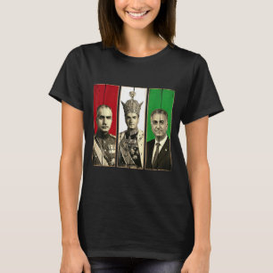 Camiseta dinastia Pahlavi três gerações reza shahPahlavi
