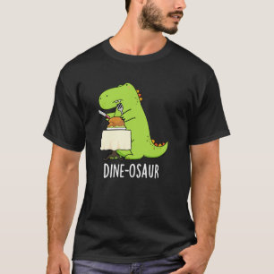 Camiseta Dine-osaur Funny Dinossaur Pun Dark BG