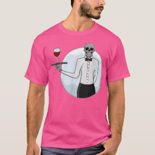 Camiseta Diner Drink Server Restaurant Skull Waite Garçonet