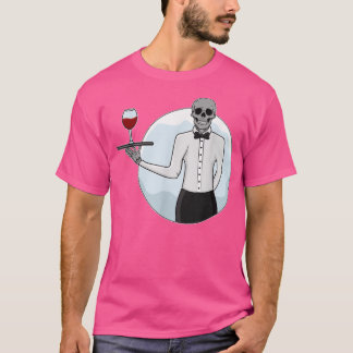 Camiseta Diner Drink Server Restaurant Skull Waite Garçonet