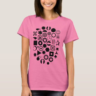 Camiseta Dingbat Abstrato