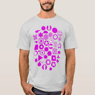 Camiseta Dingbat Abstrato - Magenta