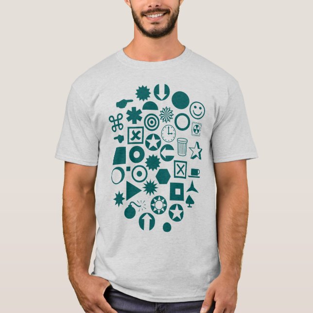 Camiseta Dingbat Abstrato - Moss Green (Frente)