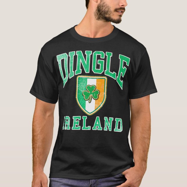 Camiseta DINGLE IRLANDA - Orgulho Irlandês angustiado (Frente)