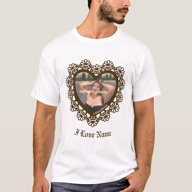 Camiseta Dingus Heart Lace Frame (Frente)
